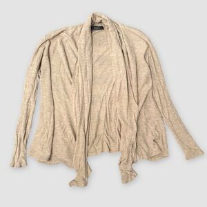 Tart Maternity Lexa Wrap Open Front Cardigan - Beige, Oatmeal, Size Medium